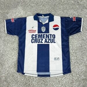 Vintage Pachuca Jersey Mens XL Blue Soccer Atletica Futbol 2002-03 Liga MX Sport